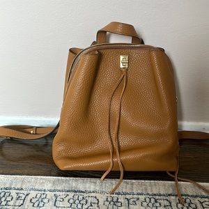 Rebecca Minkoff Darren Medium Backpack Brown Caramel Cognac Leather